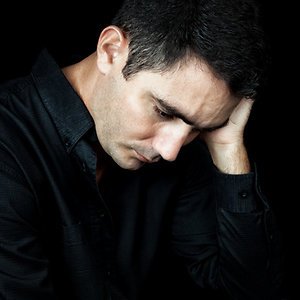 About Counselling. Depressed man